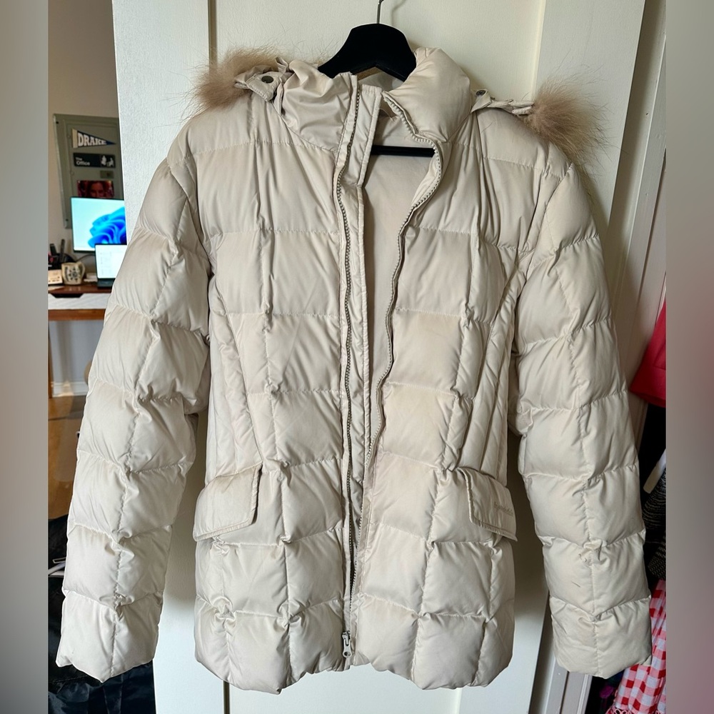 La Perla Studios 2000s Down Puffer Size Small / Medium w Removable Hood & Trim